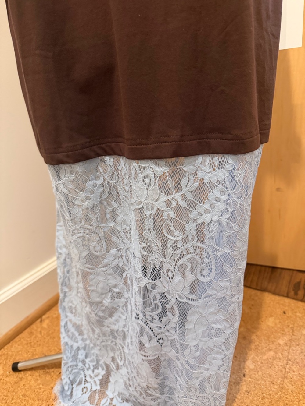 Never Fully Dressed Chocolate Brown Short Sleeve Crew TShirt Dress - Picture 2 of 5